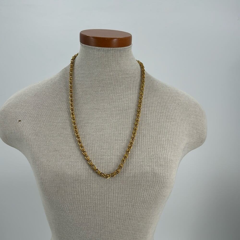 Monet goldtone ball chain necklace